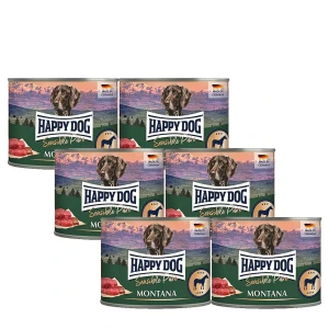 Happy Dog Sensible Pur Montana Ló színhús konzerv 6x200g